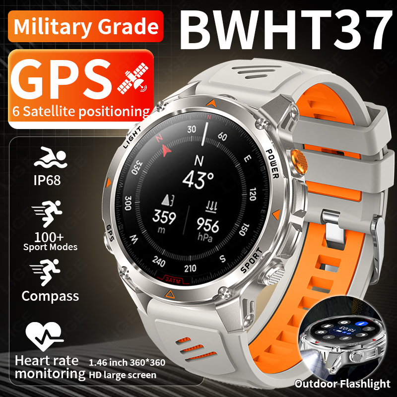 Smartwatch Watches With Bluetooth - LIGE وعرة لتحديد المواقع المسار ساعة