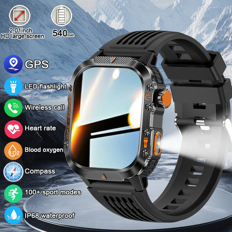 Smartwatch Military Watches For Men - 2025 جديد الرياضة العسكرية ساعة ذكية