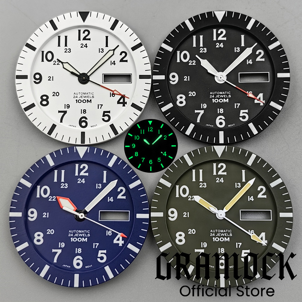 Luminous Dial Face - Gramock خمر NH36 الوجه 34.3 مللي