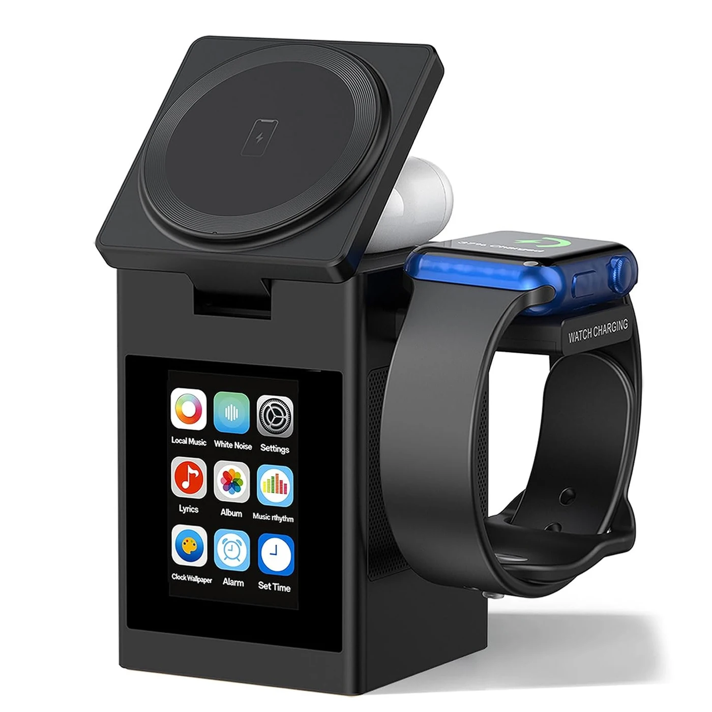 Smartwatch Watches With Bluetooth - شاشة LED حامل شاحن لاسلكي مغناطيسي