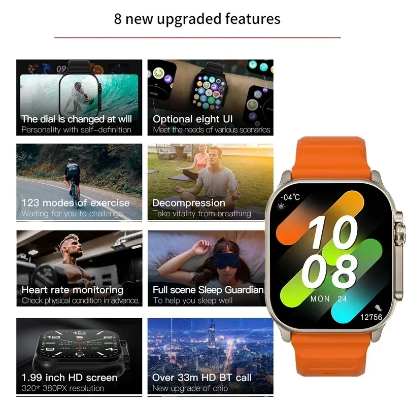 ساعة ذكية جديدة T10 Ultra مقاس - مراجعة Smartwatch Watches With Bluetooth وسعره