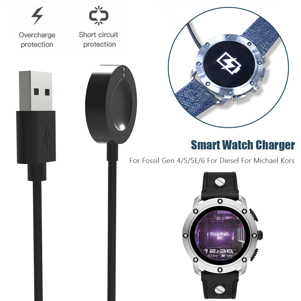 كابل شحن للساعات الذكية متوافق - مراجعة Fossil Watches Smartwatch Gen 5 وسعره