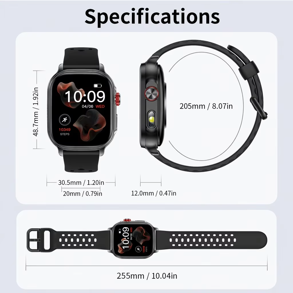 ساعة ذكية 2026 بشاشة 2.01 بوصة - مراجعة Smartwatch Watches With Bluetooth وسعره