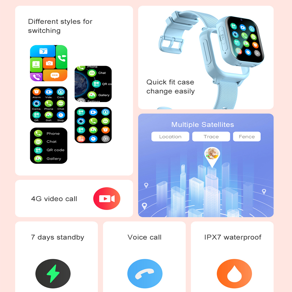 ساعة ذكية للأطفال 4G GPS WIFI  - مراجعة Smartwatch Watches For Kid Girl وسعره
