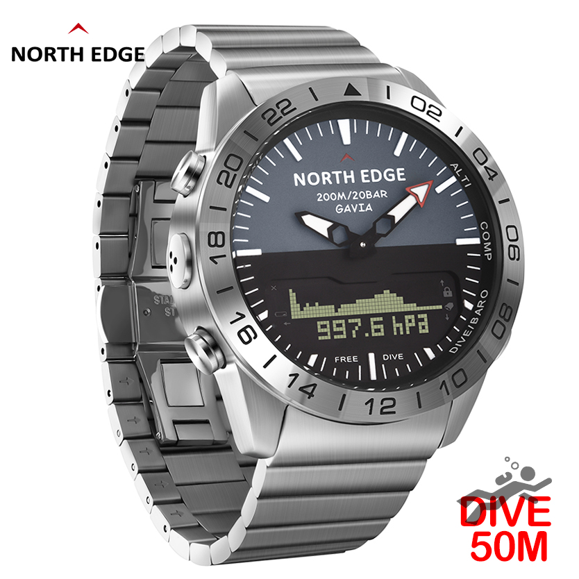 ساعة غوص رجالية من نورث إيدج،  - مراجعة Smartwatch Military Watches For Men وسعره