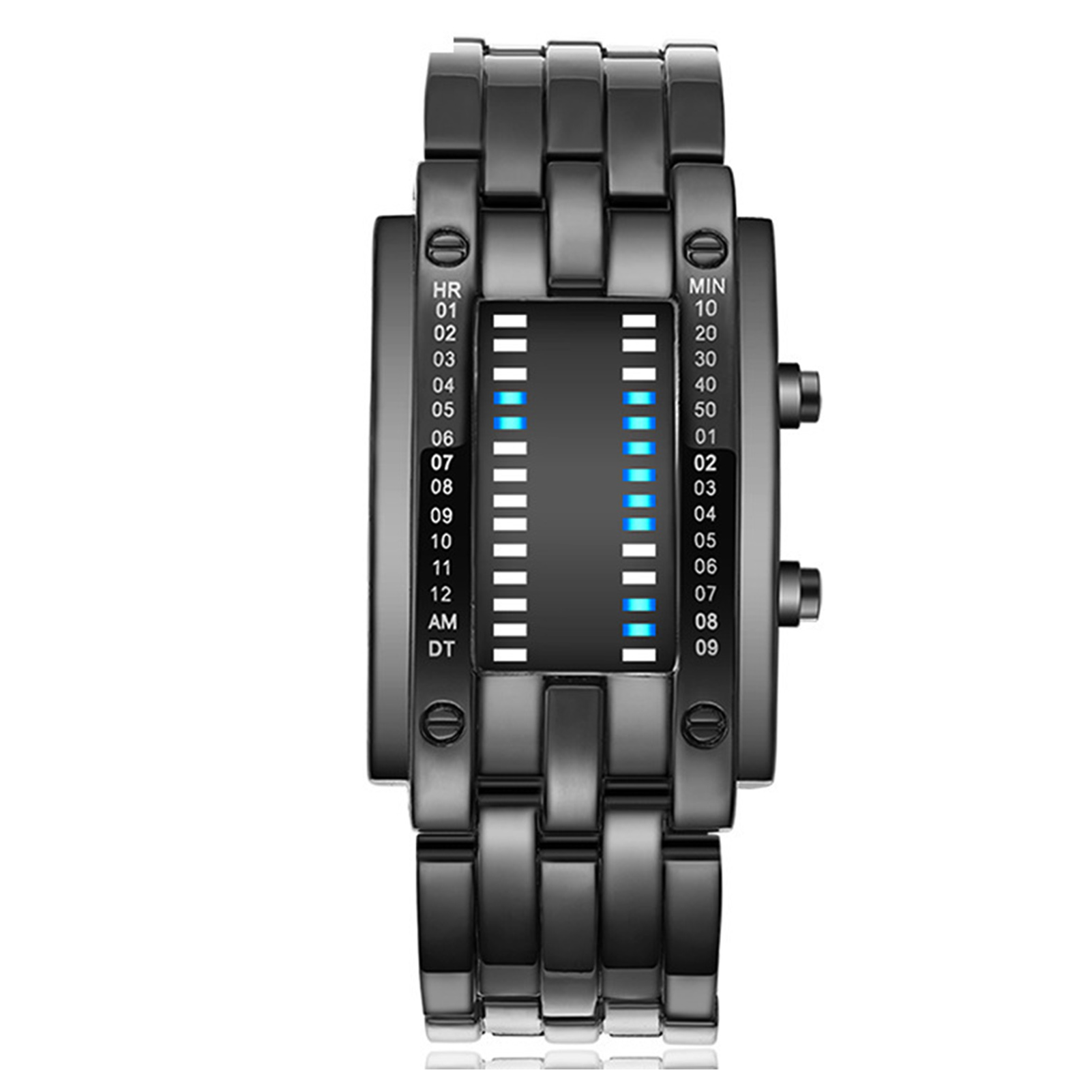 ساعة إلكترونية رقمية LED زرقاء - مراجعة Smartwatch Premium Watches For Men وسعره