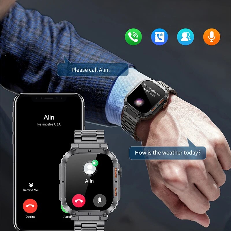LIGE-ساعة ذكية للياقة البدنية  - مراجعة Smartwatch Watches With Bluetooth وسعره