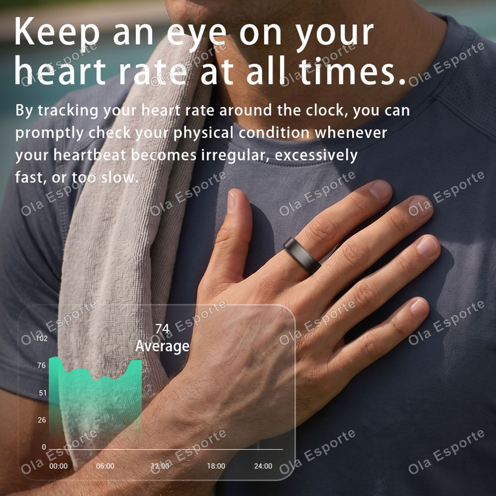 خاتم ذكي لتتبع معدل ضربات القل - مراجعة Smartwatch Sports Watches For Men وسعره
