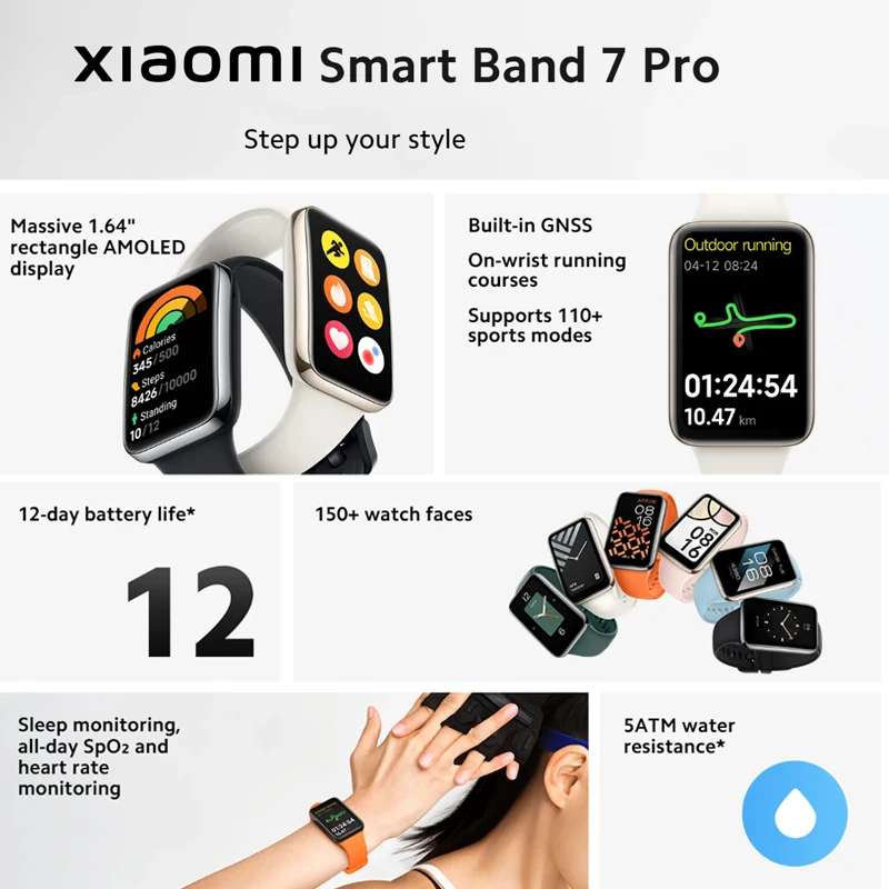 Xiaomi Smart Band 7 Pro 1.64 ب - مراجعة Smartwatch Watches With Bluetooth وسعره